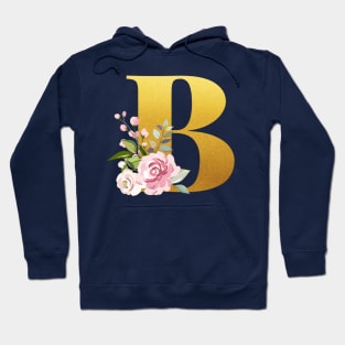 Floral Monogram Bravo Letter B Hoodie